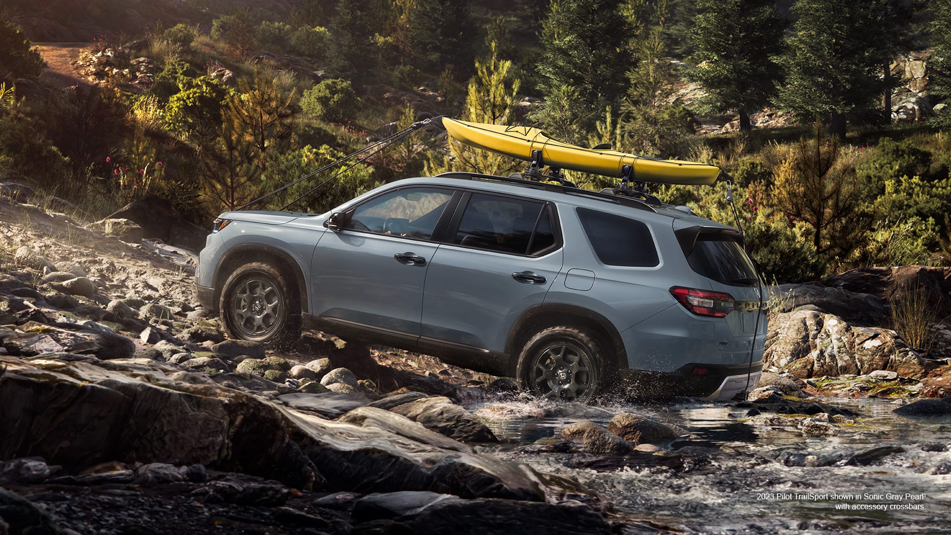 2023 All-New Pilot driving up mountain