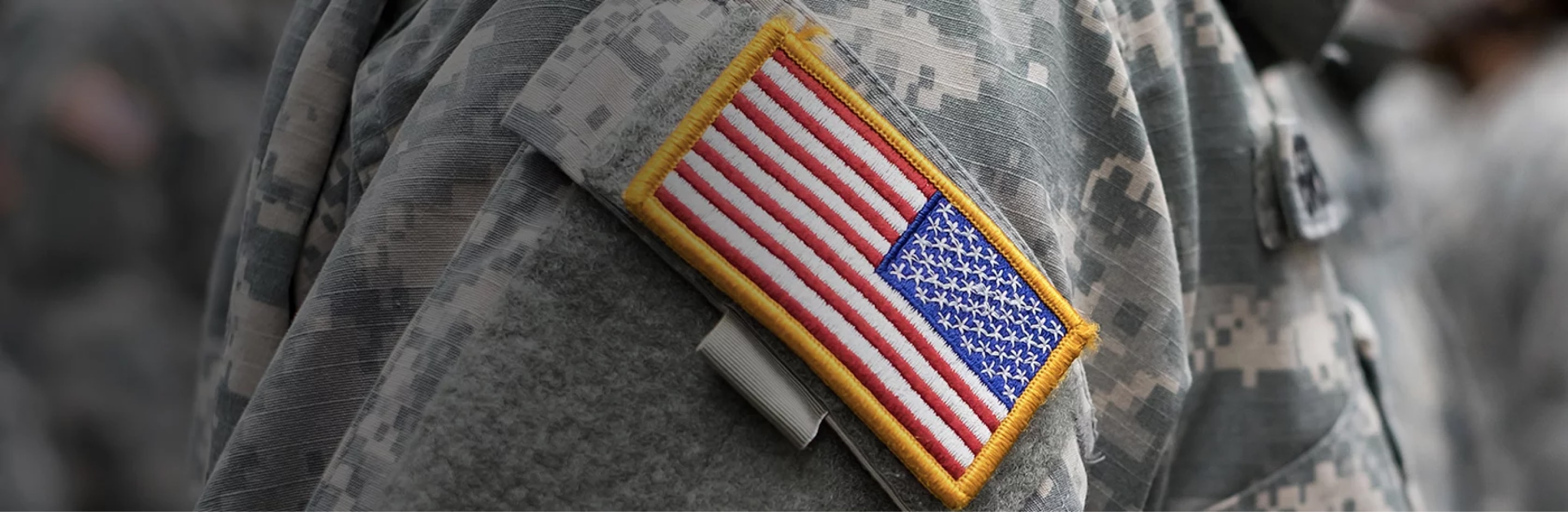 Military Uniform with United States Flag Patch
