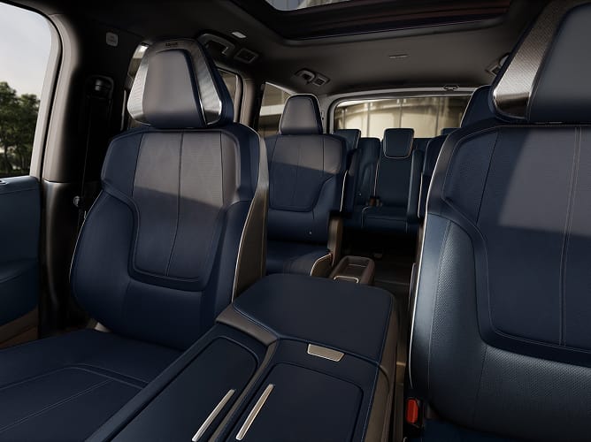 interior shot of a 2026 INFINITI QX80 Sport