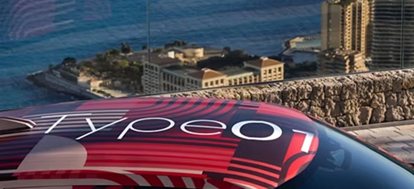 A roof shot of a Jaguar Type 01