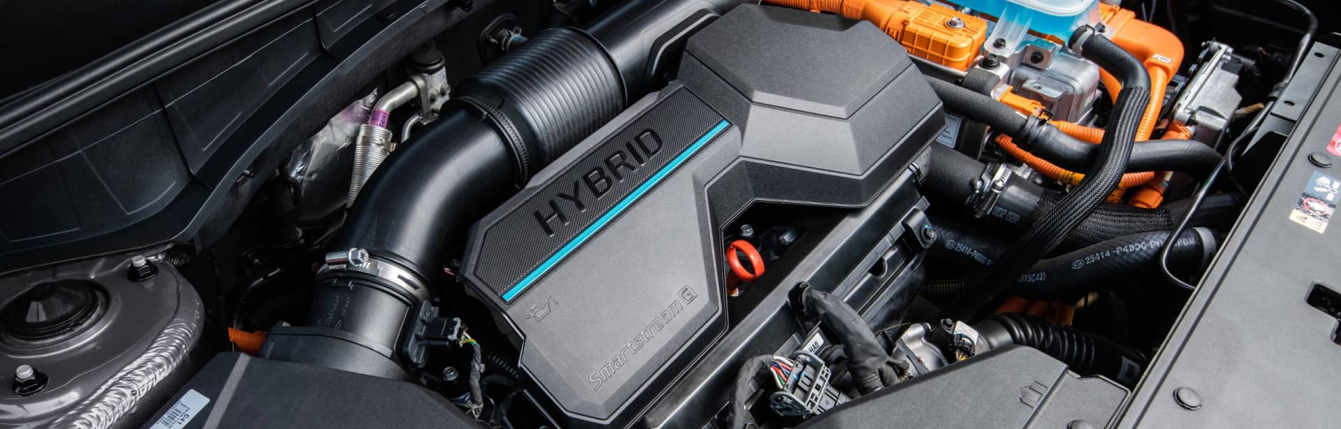 close up on a Kia engine