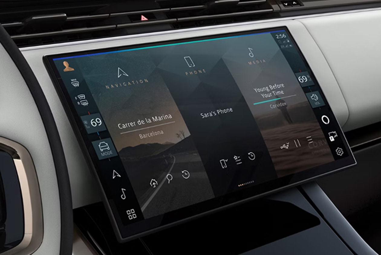 Range Rover Sport Touchscreen controls