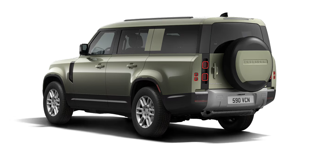 Defender 130 angled exterior back view