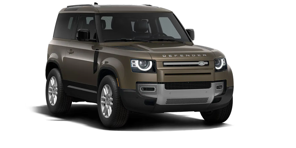 Defender 90 angled exterior front view