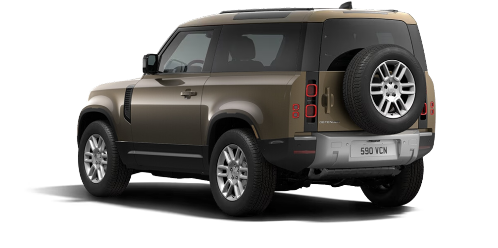 Defender 90 angled exterior back view