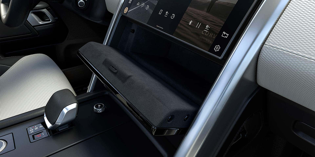 Discovery close up interior view of the center console