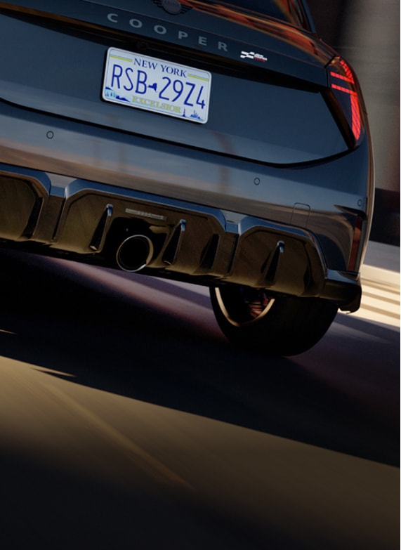 The rear exterior of the MINI JCW 2 Door.