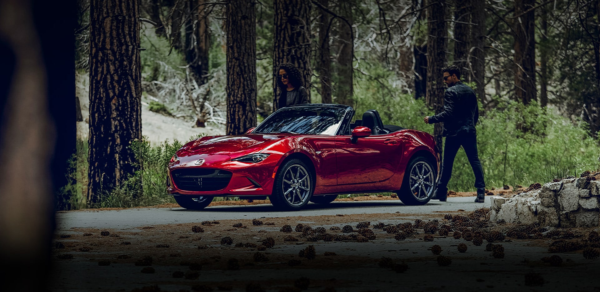 2022 MX-5 Miata in the woods