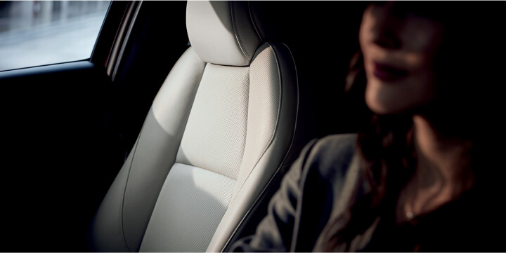 woman sitting in Mazda CX-30 