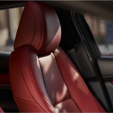 2023 Mazda3 Hatchback red leather seats