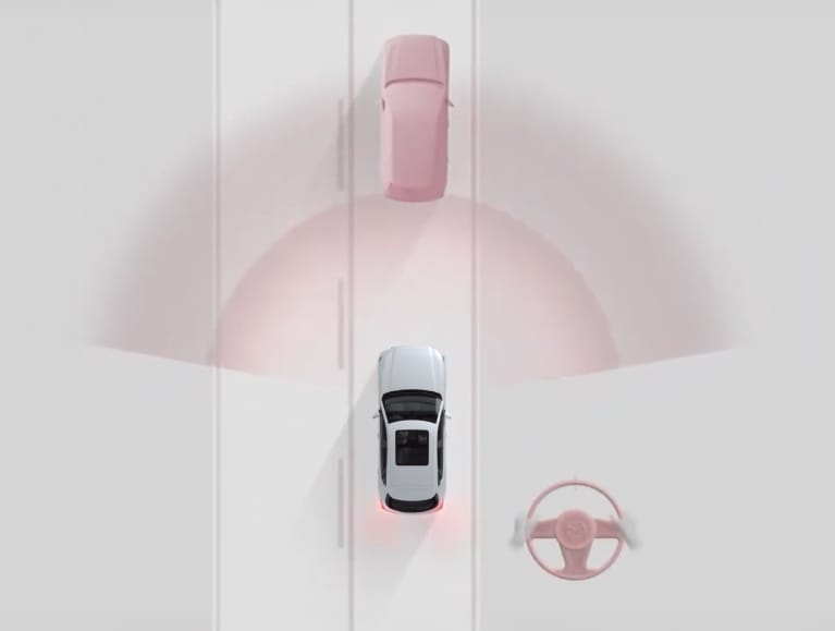 Illustration of Mazda CX-90 safety features