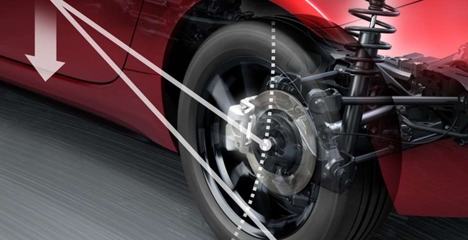 illustration of Mazda MX-5 Miata RF suspension
