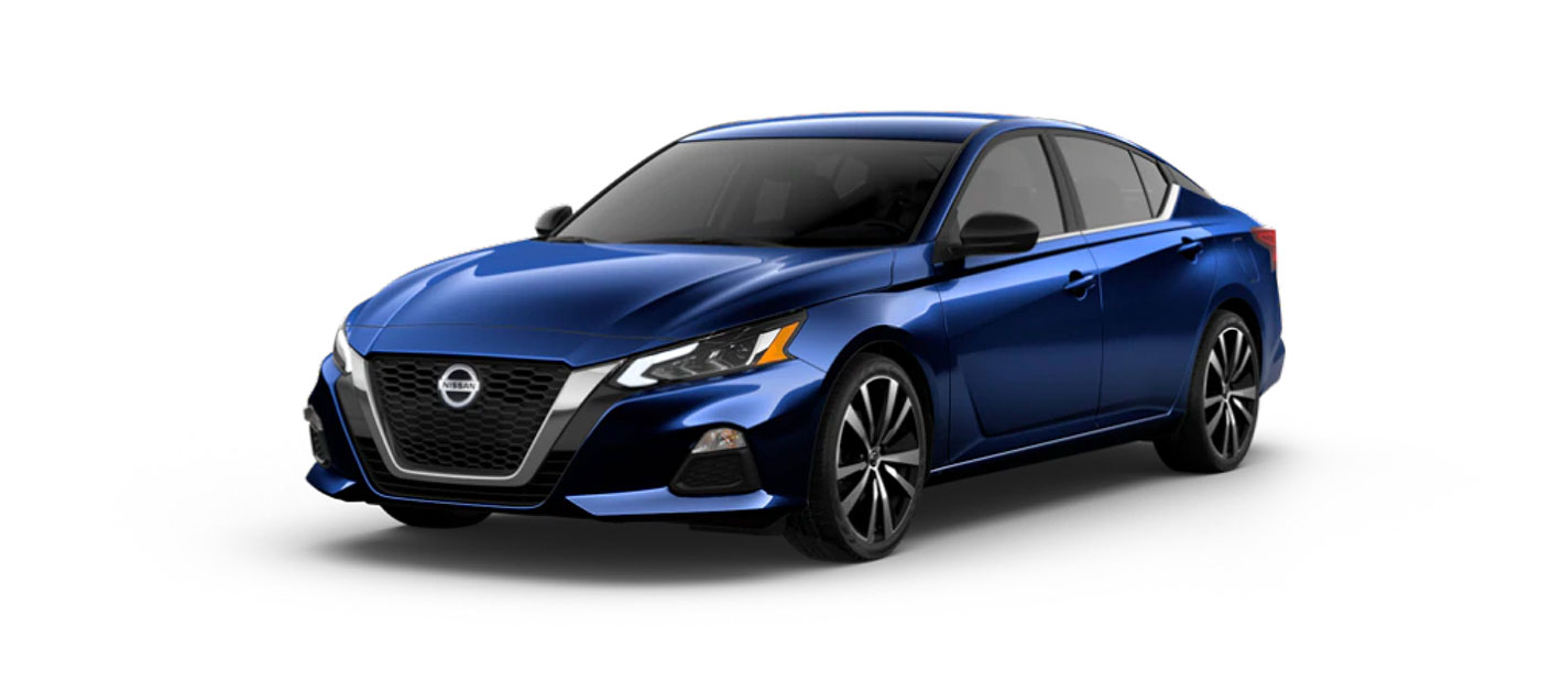 Deep Blue Pearl Nissan Sedan