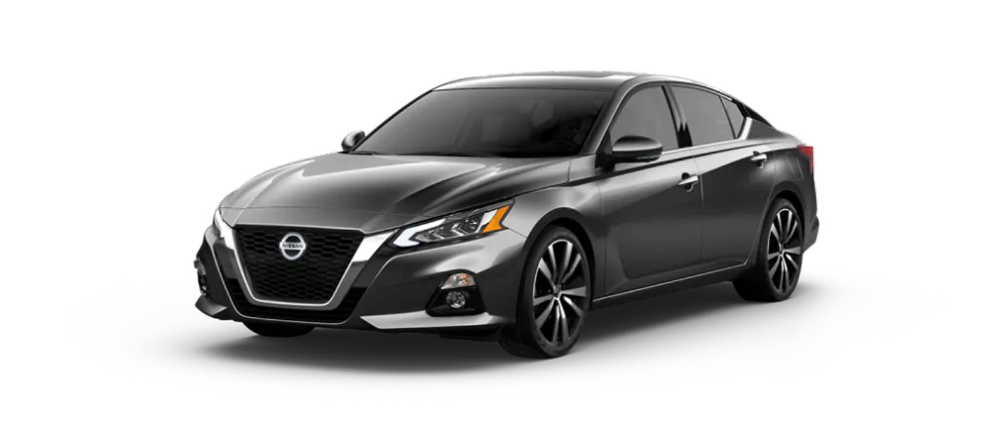 Gun Metallic Nissan Sedan