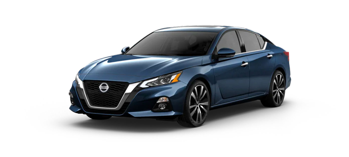 Storm Blue Metallic Nissan Sedan