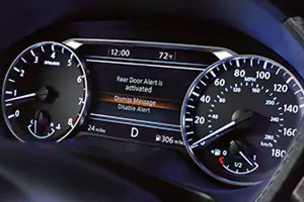 Digital Display Featuring Rear Door Alert