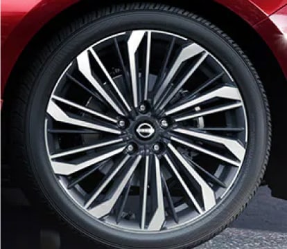 close-up shot of nissan altima tire