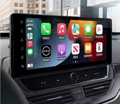 Nissan interior dash touch screen with apps