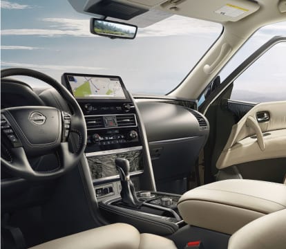 2023 Nissan Armada front seats and center console
