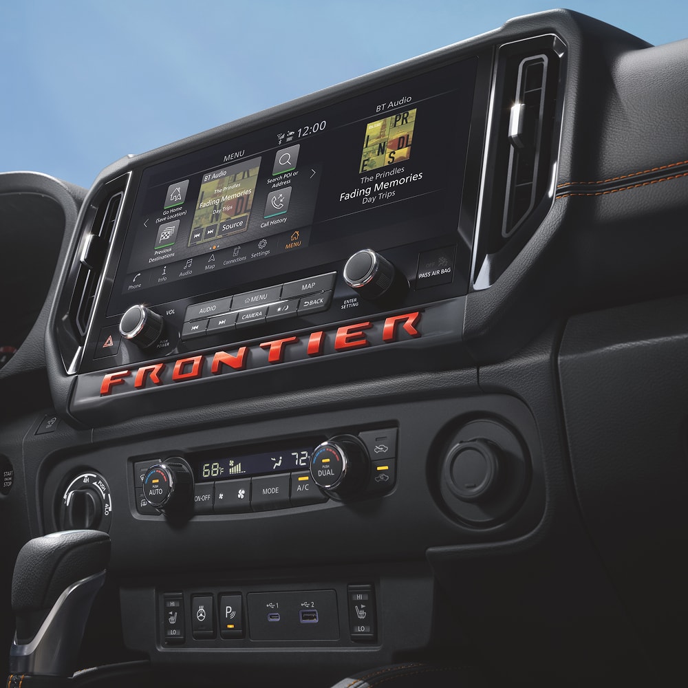2027 Nissan Frontier touchscreen display