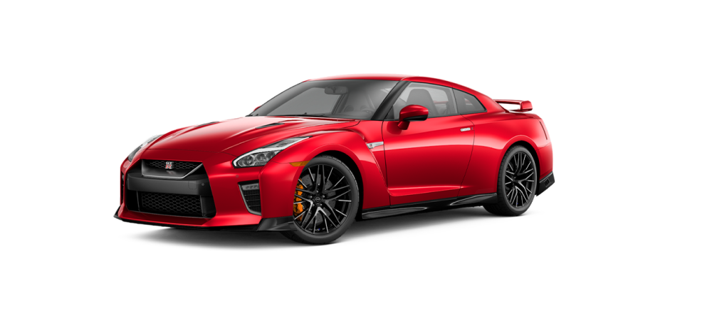 Solid Red Nissan GT-R
