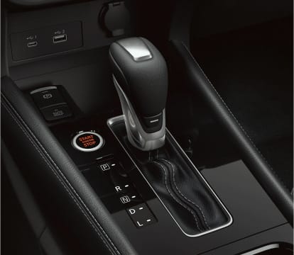 Close up of gear shifter