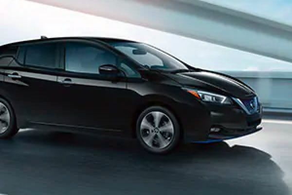 Side shot of Nissan LEAF driving