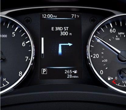 navigation display on dashboard