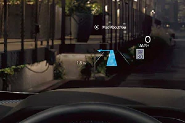 Head-up Display above dashboard