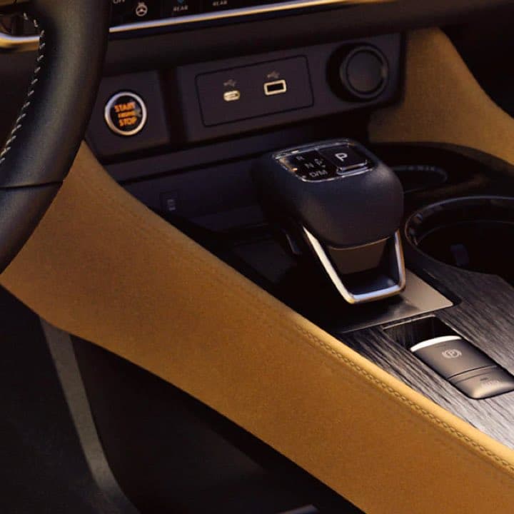 Close-up of Nissan Rogue Console