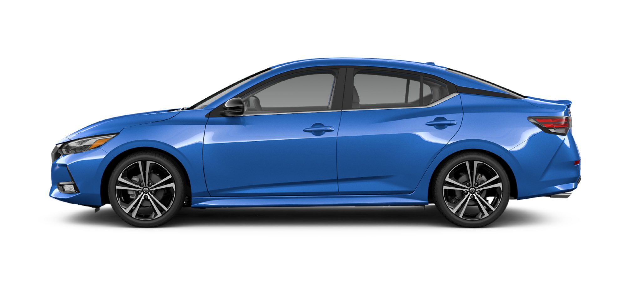Electric Blue Metallic Nissan Sedan