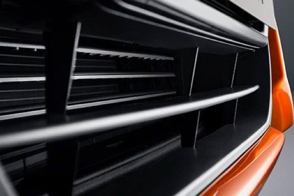 Close up of Nissan Grille
