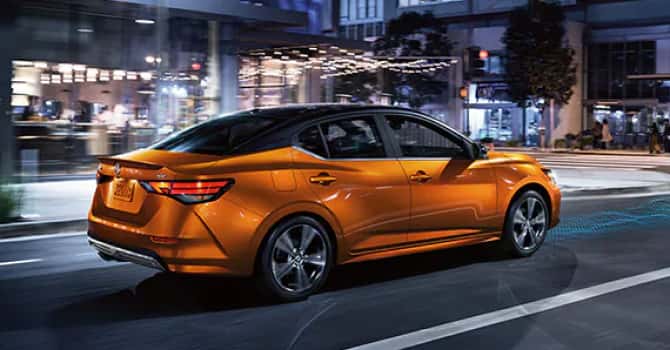 Two Tone Nissan Sentra side rear image