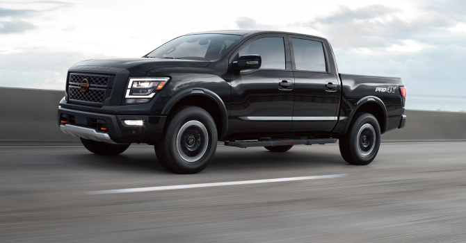 2023 Nissan Titan XD off-roading on a beach