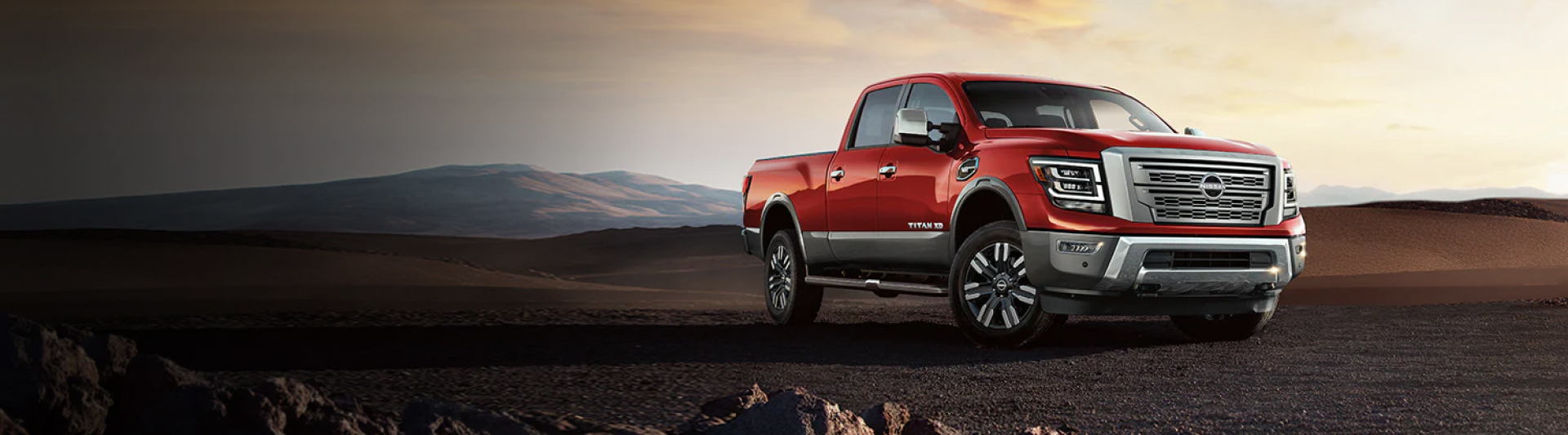 2023 Nissan Titan XD parked in the desert