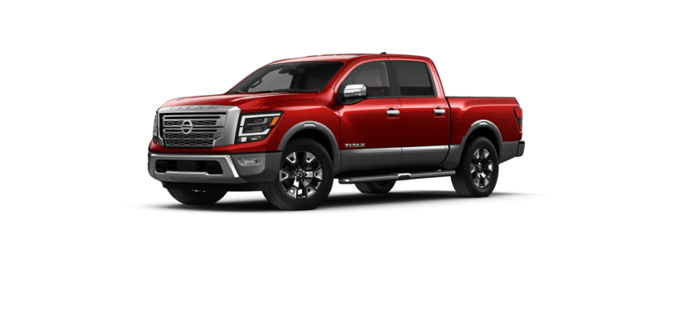 2022 Nissan Titan in Cardinal Red TriCoat/Gun Metallic Two Tone