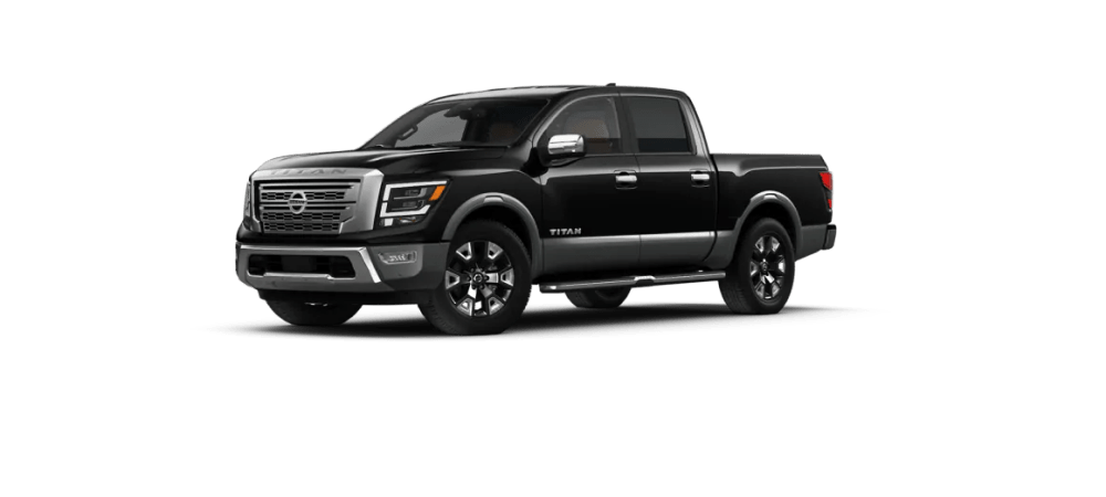 2022 Nissan Titan in Super Black/Gun Metallic two-tone