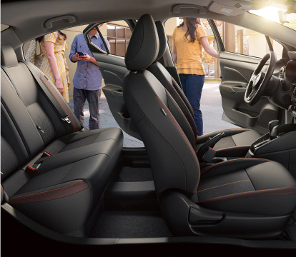 Interior view of Versa seating