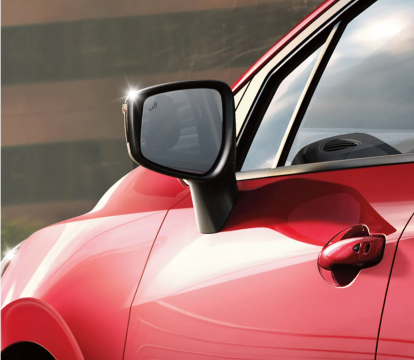 Close up of Driver's side mirror