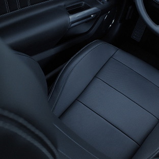 Interior shot of a vehicle's driver seat