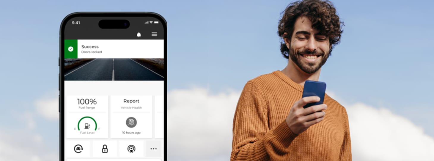 Man checking mobile app