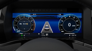The multi-function digital display in the dash of a Subaru vehicle