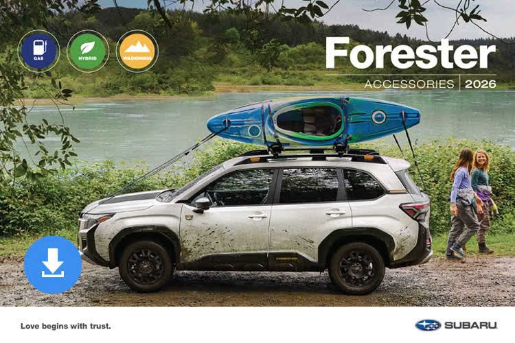 2026 Forester Accessories Brochure cover image