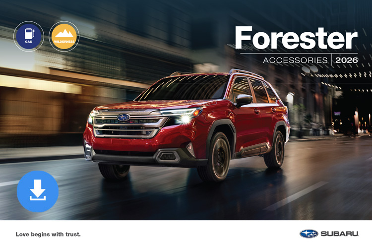 2026 Forester Accessories Brochure cover image
