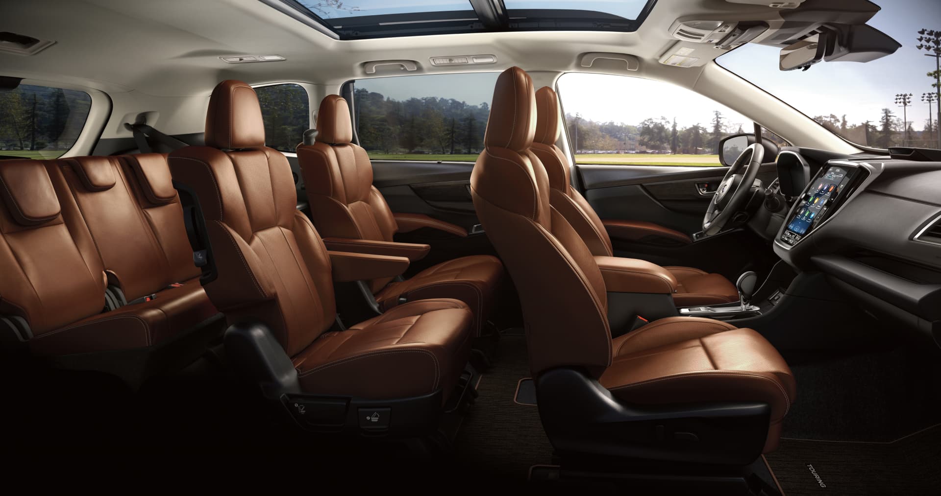 2027 Subaru Ascent Touring 7-Passenger Shown in Java Brown Nappa Leather