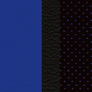 Black/Blue Ultrasuede & Leather color swatch