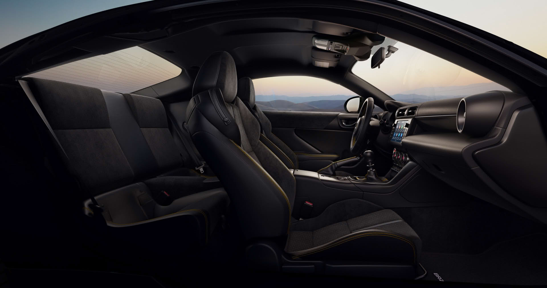 2026 Subaru BRZ Series.Yellow Shown in Black/Yellow Ultrasuede & Leather