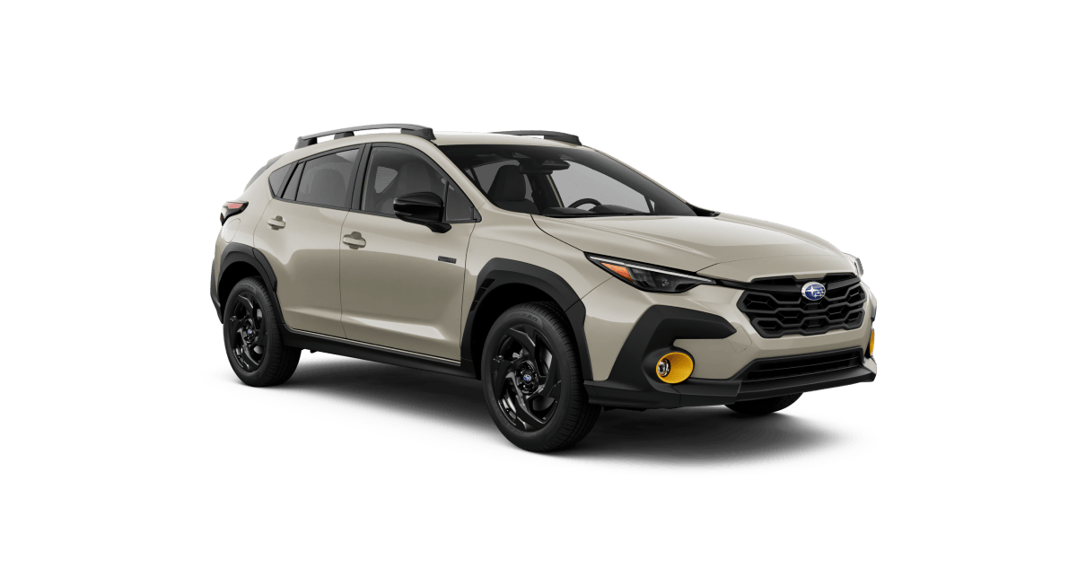 2026 Subaru Crosstrek Sport Hybrid Shown in Sand Dune Pearl