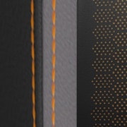 Black Leather w/orange stitch