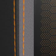 Black Leather w/orange stitch